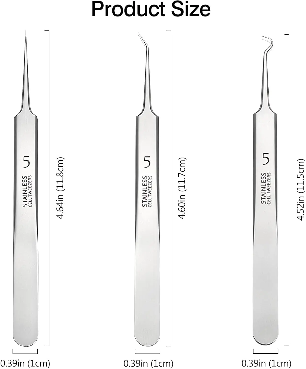Pimples Blackhead Tweezers German Ultra-fine No. 5 Cell Beauty Salon Special Scraping Closing