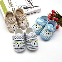 Summer Baby First Walker  Cartoon Cotton Shoes Bear Pattern Stripes Casual Sneakers Newborn Soft Sole Toddler Shoes 0-18M 5