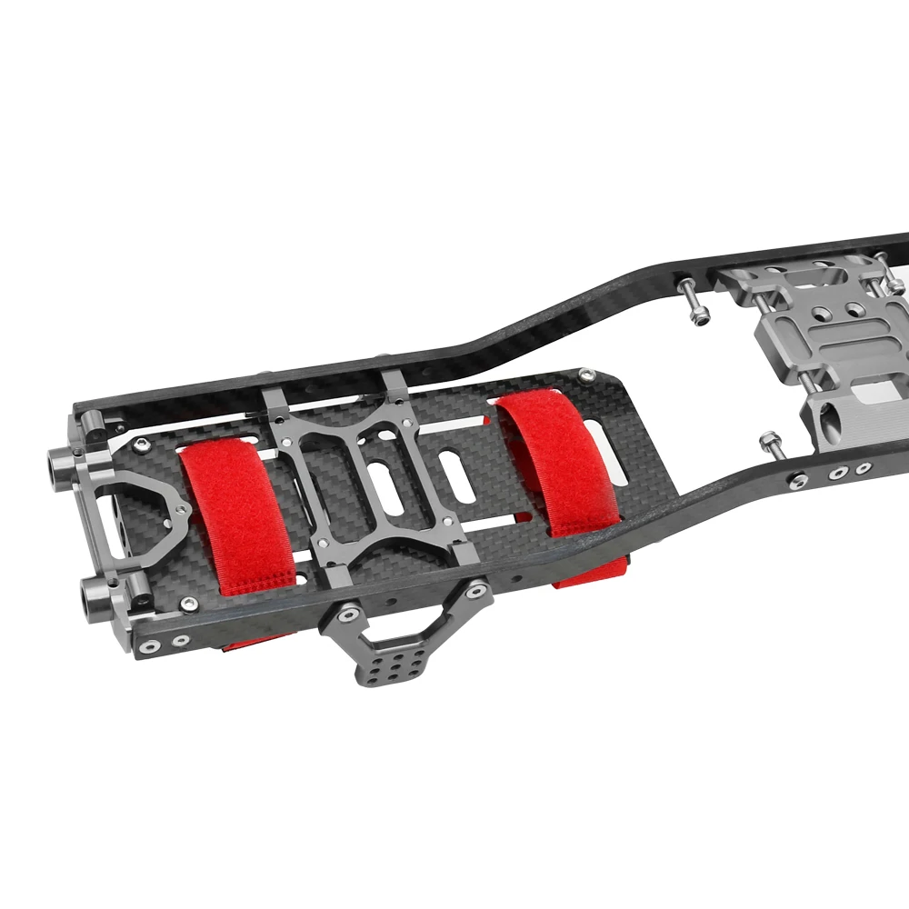 S2eec71744a724db8a4b34cf7245528aaI 1/10 RC 크롤러 카본 파이버 거더 4MM CNC 금속 자동차 섀시 프레임 바디 키트 부품 (Axial SCX10 II Rock Off Road 트럭용)