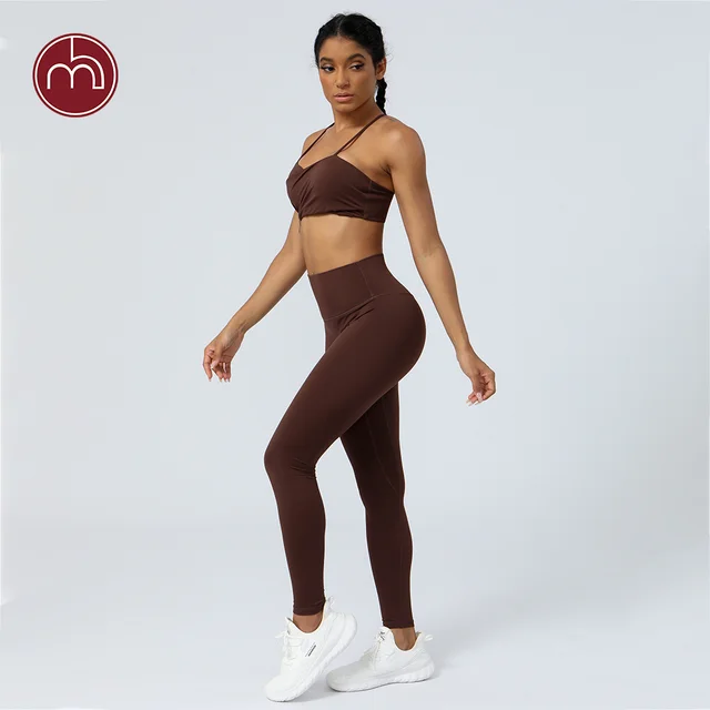 Women Pilates Yoga Suit Cross Back Sport Bra Buttock Lifting No Front Seam  Running Leggings Fitness Gym Slimming Workout Set - AliExpress