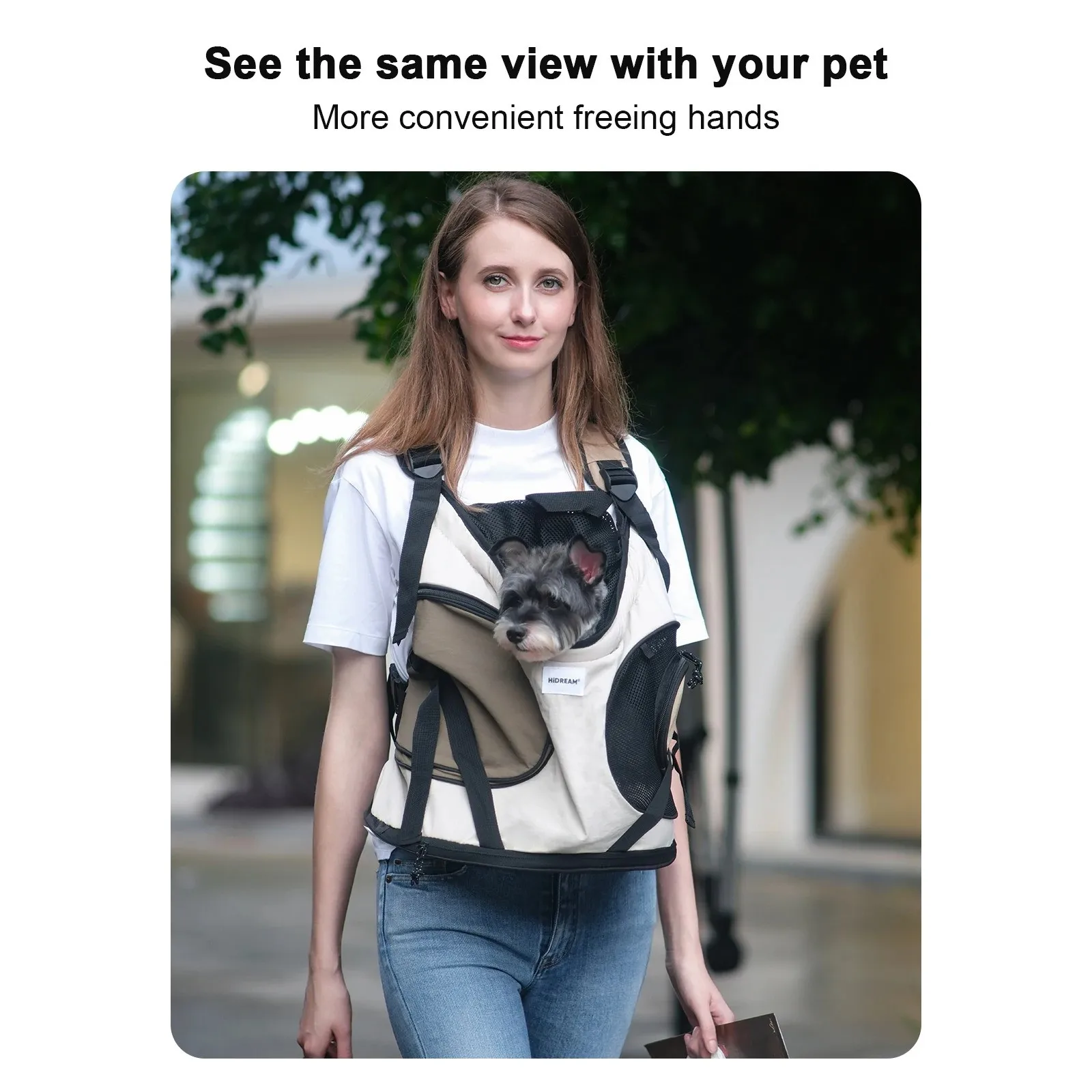 Puppy Kitten Travel Chest Sling Bag Pet Front Cat Dog Carrier Breathable Canvas Portable Backpack Cross Shoulder Strap