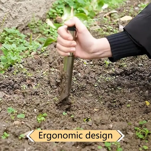 Talaj Lyukasztó A Zsinór Ferde Kialakítású Rozsdamentes Acélból Származó Koca Dibber Lyukú Talajfúrási Lyuk Szerszám Kerti Kellékek - Image 3