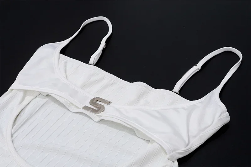 Body de una pieza con escote tipo bustier sin mangas y encaje de color liso para festival, traje de verano sin espalda, body ajustado sexy, lencería