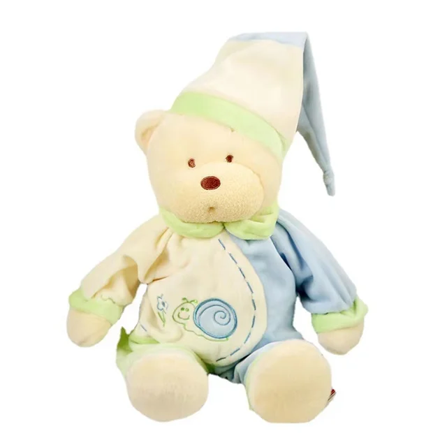 Cute Bear Plush Toy Bear Wear Pajamas Soft Doll Gift for Kid Girl Bed Sleeping Doll Room Decoration