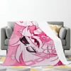 Angel-Dust And Fat Nugget-Hazbin-Pink:Hotels Blanket Soft Throw Blanket for Home Bedroom Bed Sofa Picnic Travel Office Rest 1