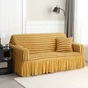 LANMOLIFE 1PC Super Stretch Sofa Cover Living Room Sofa With Skirt Trim Removable Cleaning Furniture Covers For Hotel Offices 3