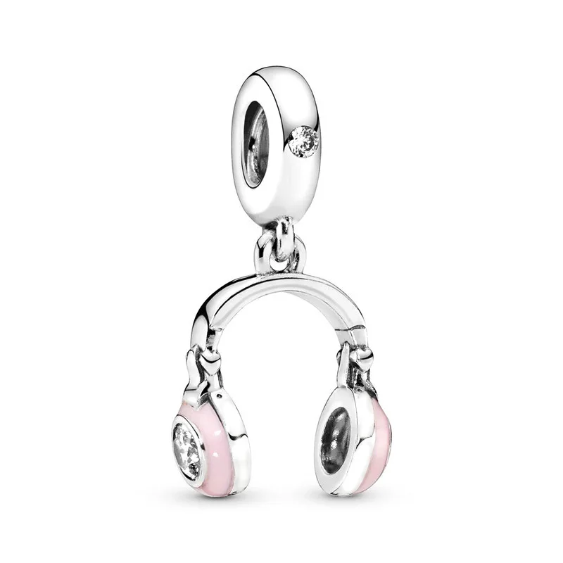 Colgante de Plata de Ley 925 con forma de corazón de pluma, joyería de temperamento femenina, compatible con Pulsera original