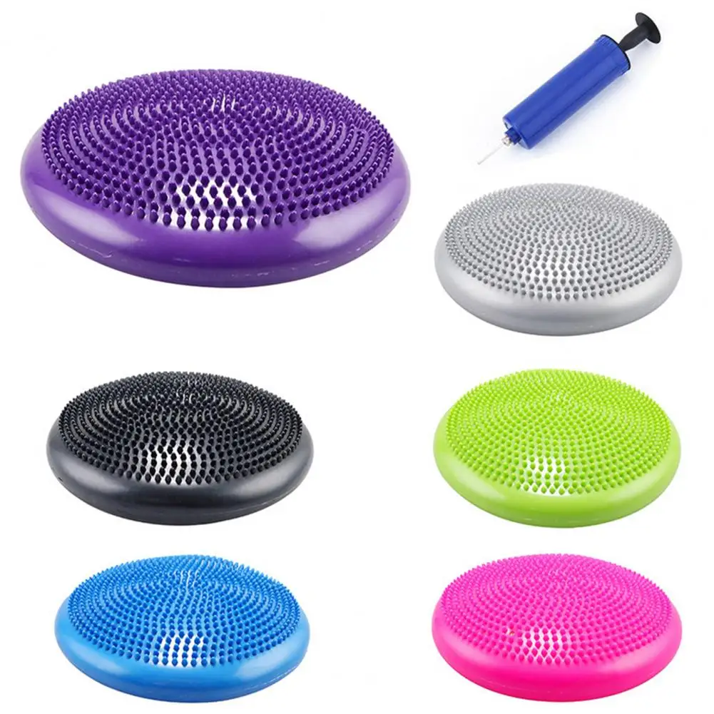 

PVC Yoga Balance Mat with Pump Fitness Body Shaping Yoga Balance Pad Ankle Rehabilitation Physical Therapy Seat Massage Mat