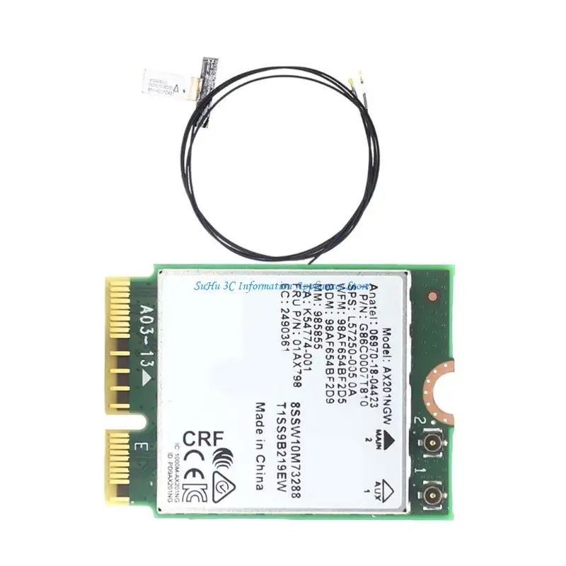 AX201NGW WiFi 카드 160MHz 대역폭 3000M 무선 카드 지원 호환 5.0 업그레이드 PC 무선 연결
