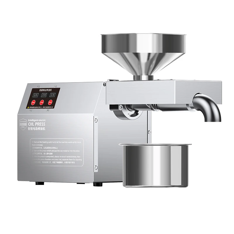 Oil Press Machine 820W 3-5Kg Per Hours B01 Cold Hot Squeeze Peanut Flaxseed Linseed Sunflower Seeds Extraction