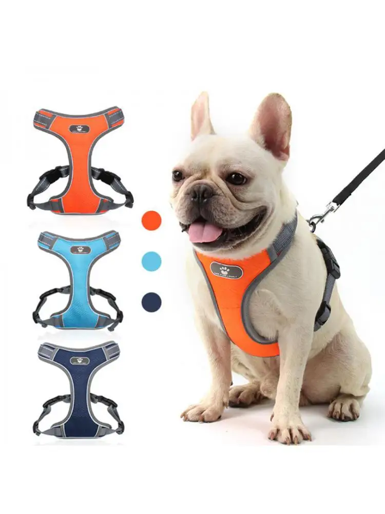 

2021 Pet Traction Rope, Breathable Mesh, Does Not Hurt The Hair, Easy To Wear, Reflective And Strong Traction Belt