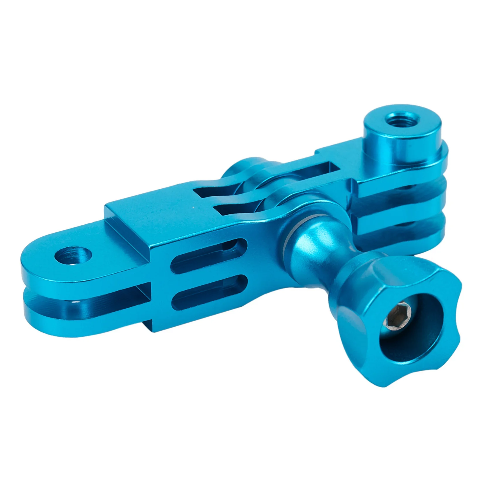 Aluminium alloy Three-Way Pivot Arm Mount for GOPRO Sport Camera Blue_OFSS