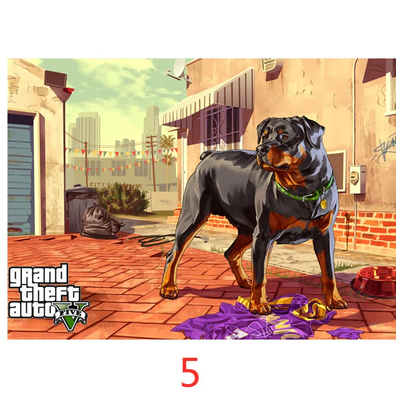 GTA5 Poster Grand Theft Auto Mapa Pintura Canvas, Video Game