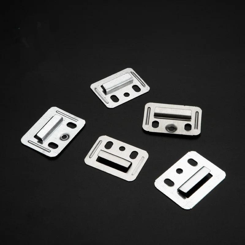 50pcs Buckle Hasp Plate Fixing Piece Latches Locks Wall Panel Panel Buckle Clamp Fastener Clip Furniture Fitting Connector connector adapter,furniture hardware,toggle latches,jewelry box hasps,decorative latches,buckle clamp