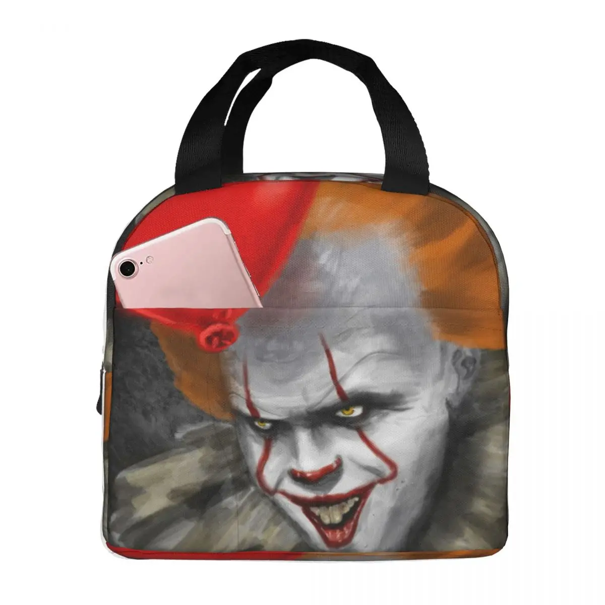 

Clown Insulated Lunch Bags Portable Picnic Bags Thermal Cooler Lunch Box Lunch Tote for Woman Work Children School
