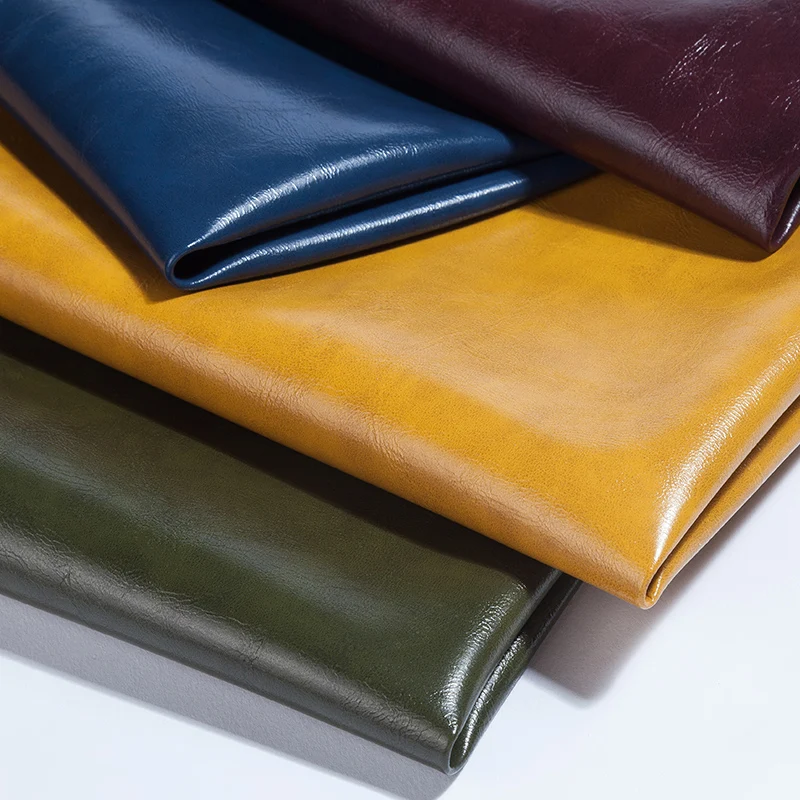 Pu Oil Wax Faux Leather Fabric By The Meter for Sewing Sofa Covers  Waterproof Wearable Micro Elasticity Smooth Scratch Resistant