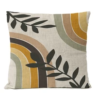 Bohemia Boho Monstera Geometric Pillow Case Home Decoration Art Painting Rainbow Sun Floral Cushion Leaves Pillows Case 60x60 5