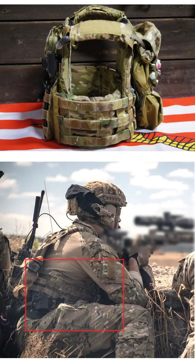 500d molle lange Seiten panzerung 048 Taillen stütz schutz polster Kissen platte für jpc taktische Weste Kummer bund – Detail 8