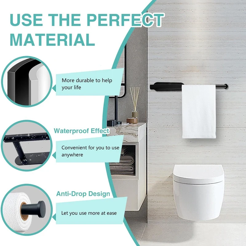 Kitchen Paper Towel Holder Adhesive Tissue Hanger Toilet Roll Dispenser...