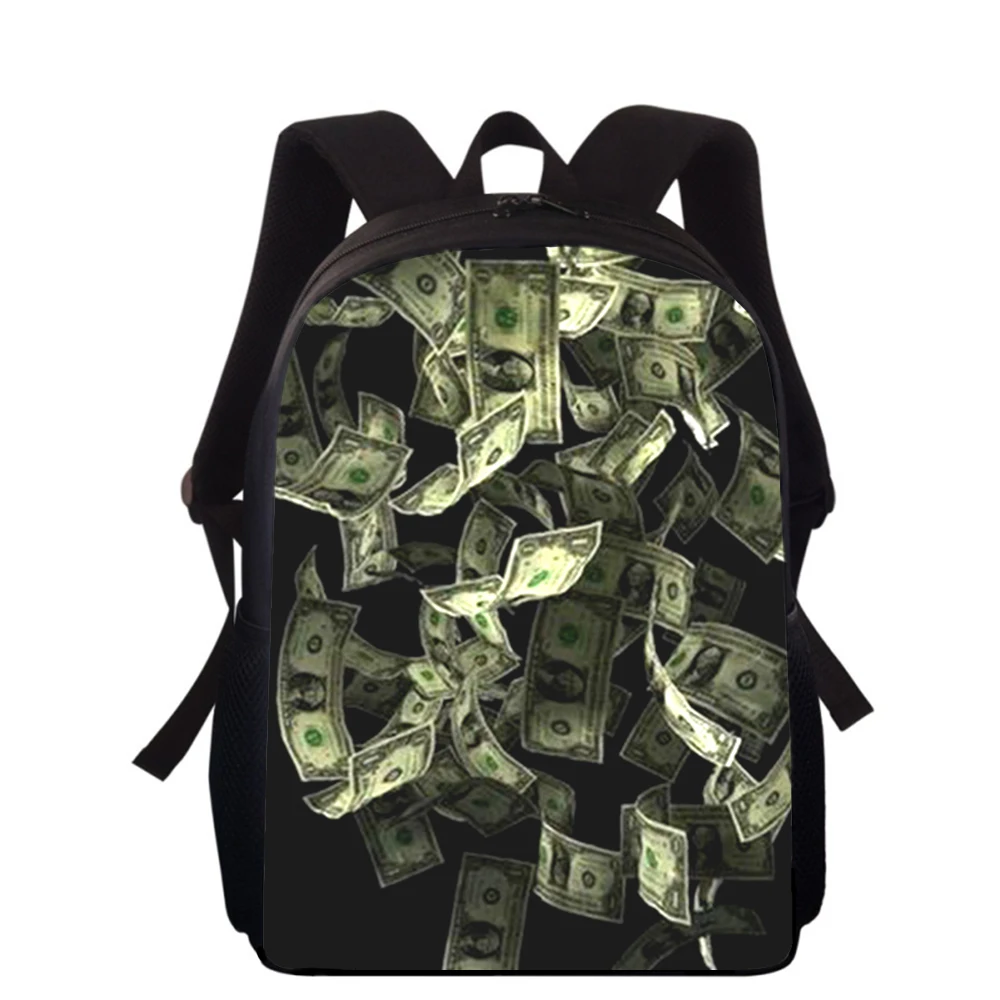 USD dollar money 15” 3D Print Kids Backpack Primary School Bags for Boys Girls Back Pack Students School Book Bags