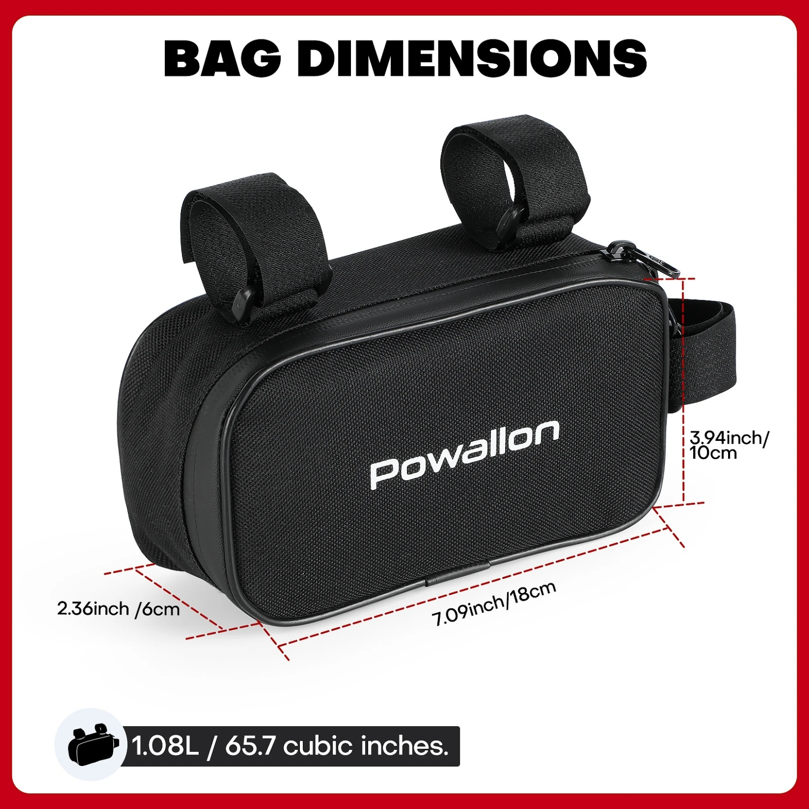 Waterproof Lightweight Ebike Controller Frame Bag - Portable and Easy to Carry