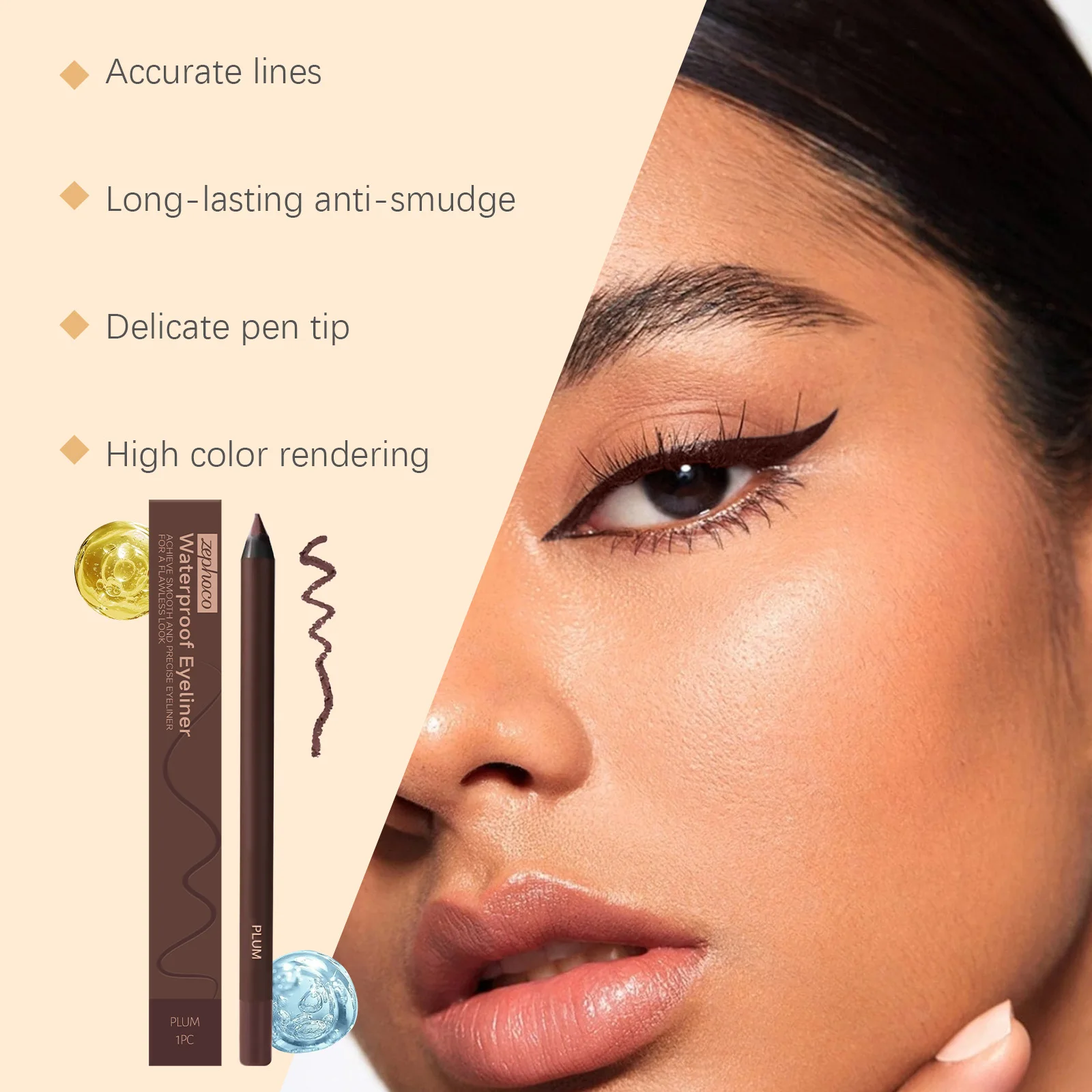 Waterproof Matte Eyeliner Gel Pen Precise Quick Dry Eye Makeup_voghion.com