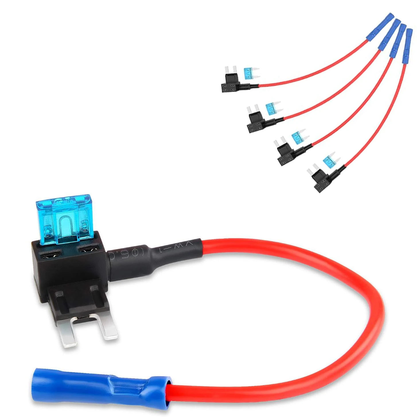 DaierTek 5PCS Add-a-circuit Fuse Holder TAP Adapter Mini ATM APM Blade Fuse Holder Adapter Jumper Connector With 15A fuse holder