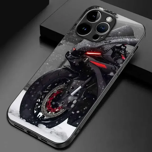 Hot Black Motorcycle Y-Yamaha-R1 iPhone Case