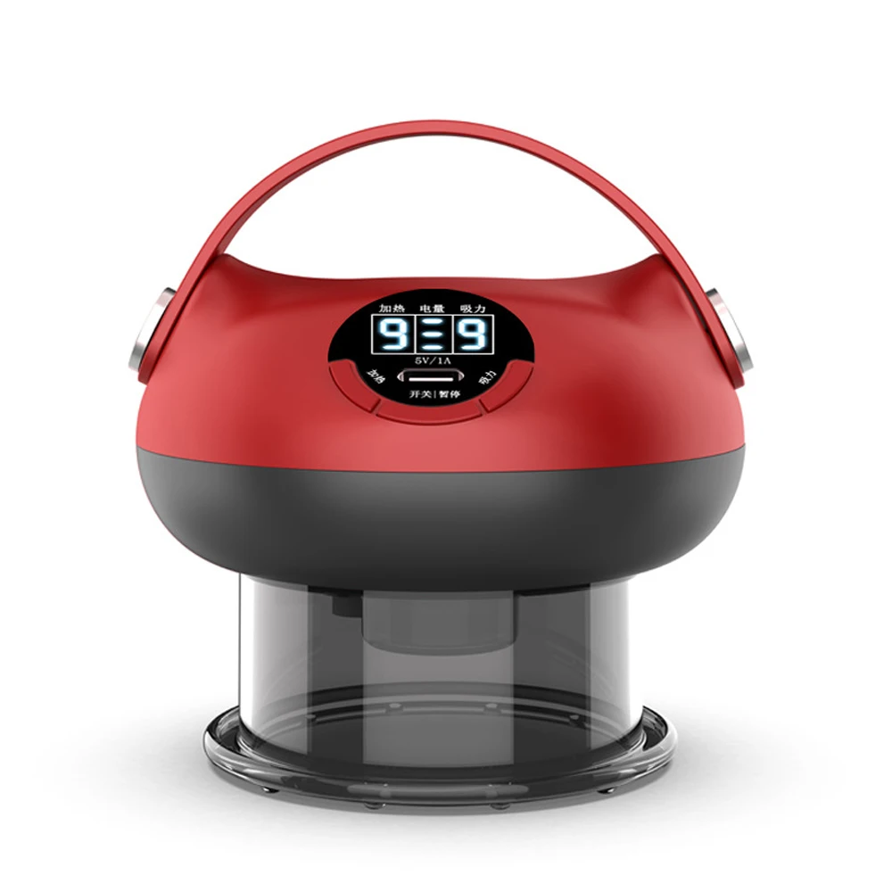 Electric Vacuum Cupping Massage Red Light Cupping Scraping Device Guasha Nine Speed Constant Temperature Regulation Body Relax