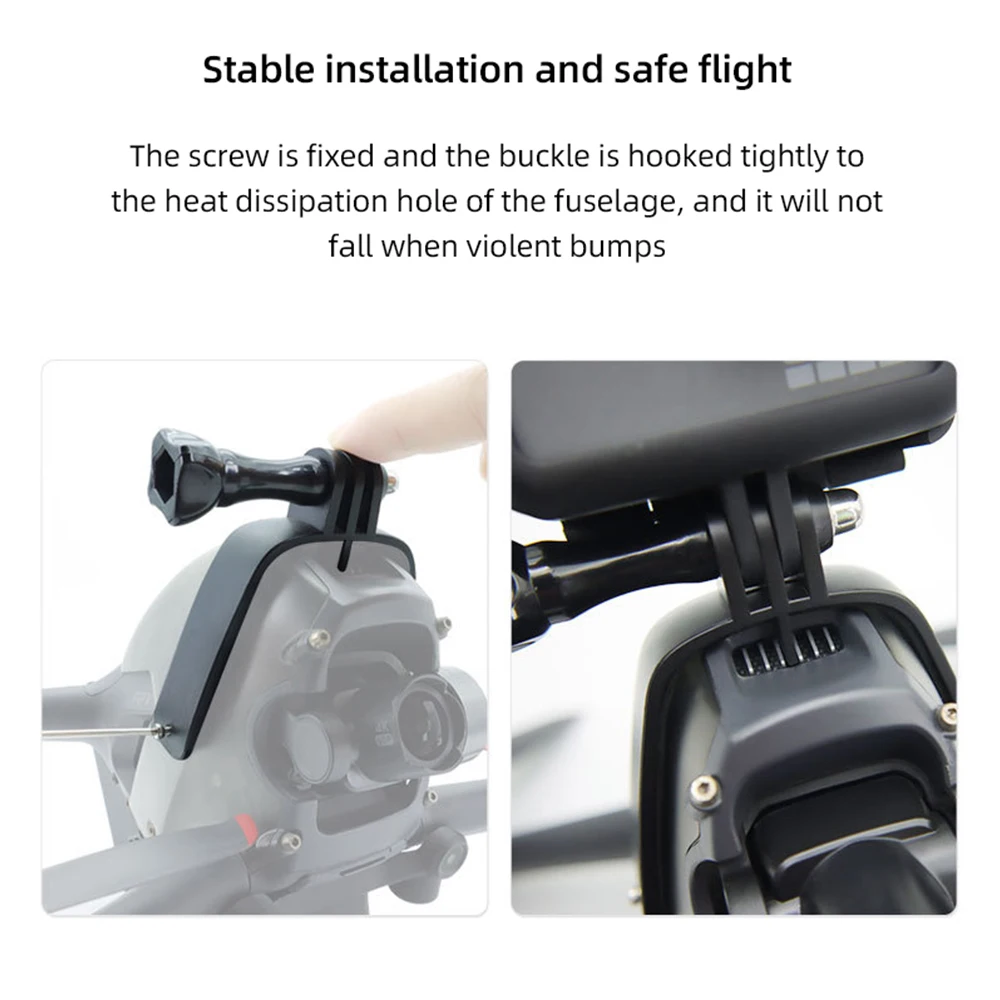액션 카메라 상단 브래킷 장착 클램프 익스텐션 키트, 고프로 히어로 12, DJI FPV 드론용, 고프로 12, 11, 10, 9, DJI 인스타 360 X3