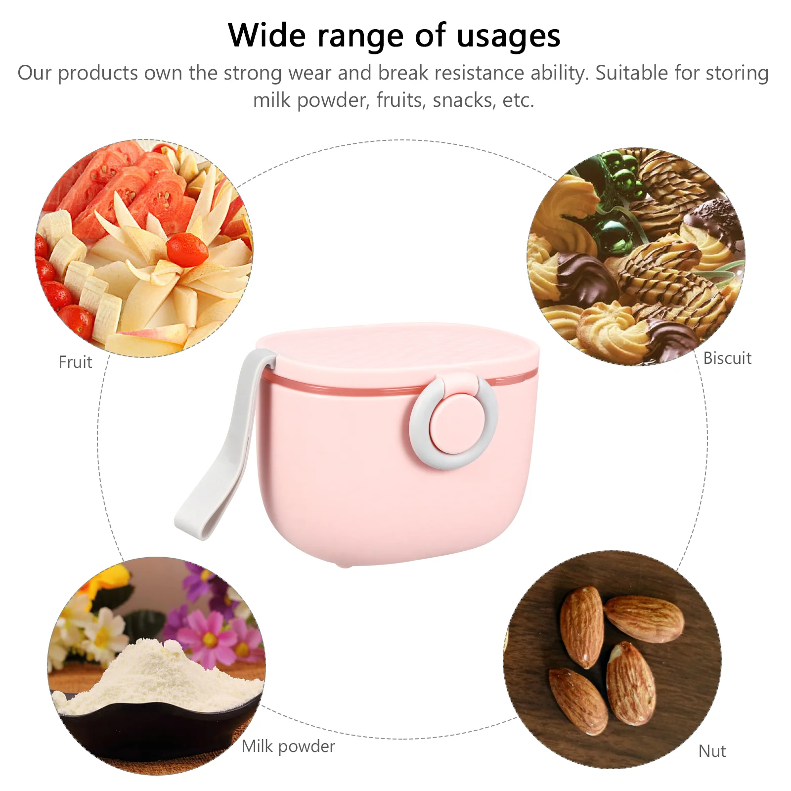 Portable Milk Powder Box Large-capacity Baby Canned Milk Powder Box with Spoon