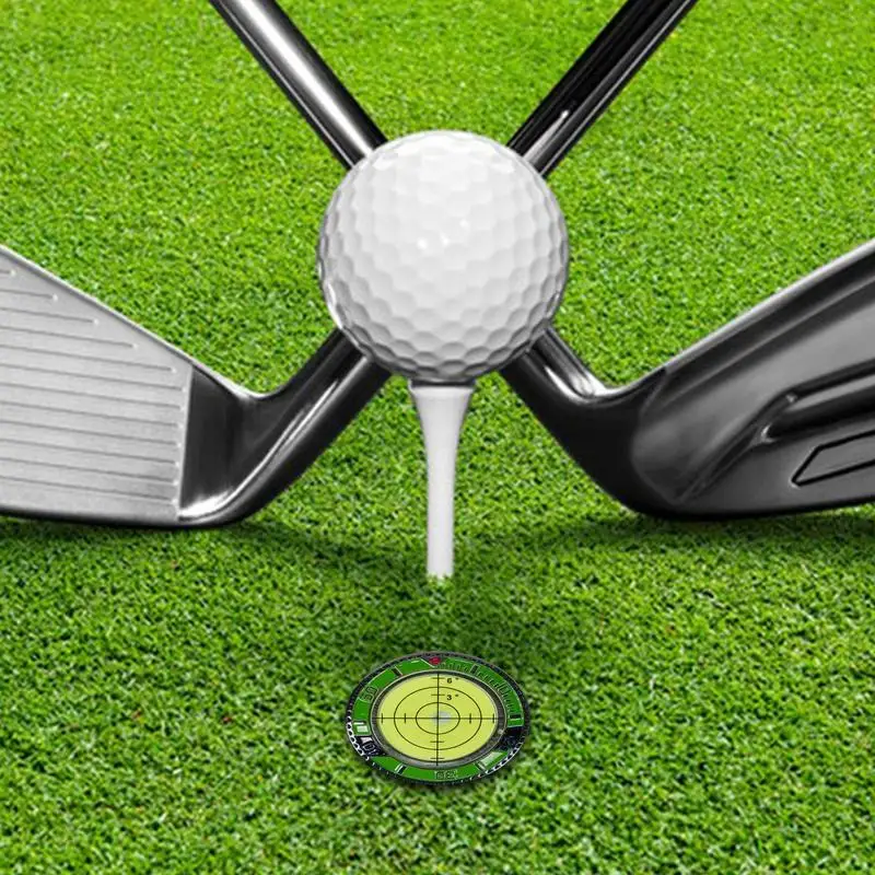 Golf Green Reader Golf Ball Marker With Level Sure Putt Pro Green Reading Aid Poker Chip Style Bubble Level Accessories