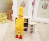 17CM Screaming Chicken Dog Toys Yellow Rubber Squaking Chicken Toy Novelty and Durable Rubber Chicken for Dogs,Rubber Chickens 2