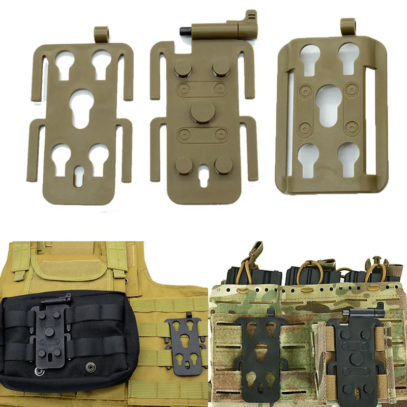 Taktische Molle Schnell wechsel platte Pistole Holster Plattform Adapter Schnell verschluss System Kit mit qls 19 22 Jagd zubehör – Detail 1