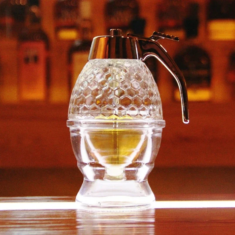 Squeeze Bottle Honey Jar Container Bee Drip Dispenser Kettle Storage Pot Stand Holder Juice Syrup Cup Kitchen Accessories