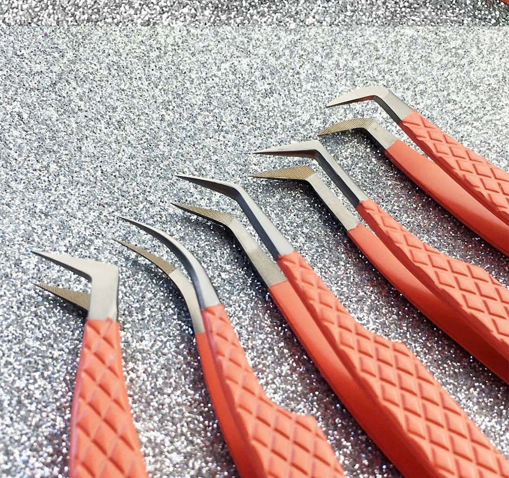 Description Picture 3 of itemEyelash Extension Tweezers High Quality Anti-Static Stainless Steel Tweezers Set Stainless Steel superhard Tweezers