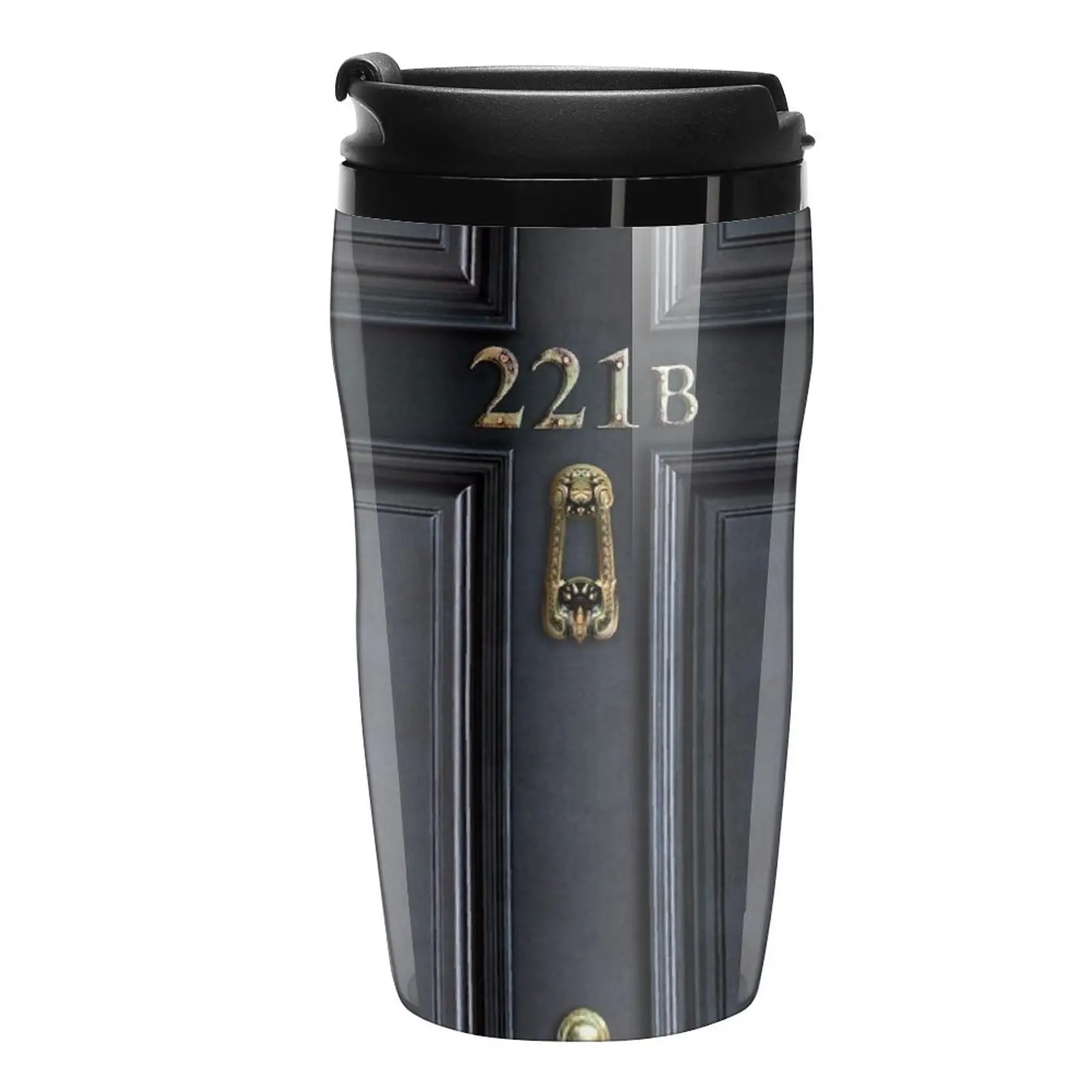 

New 221b baker street black wood door Travel Coffee Mug Coffee Bowl Espresso