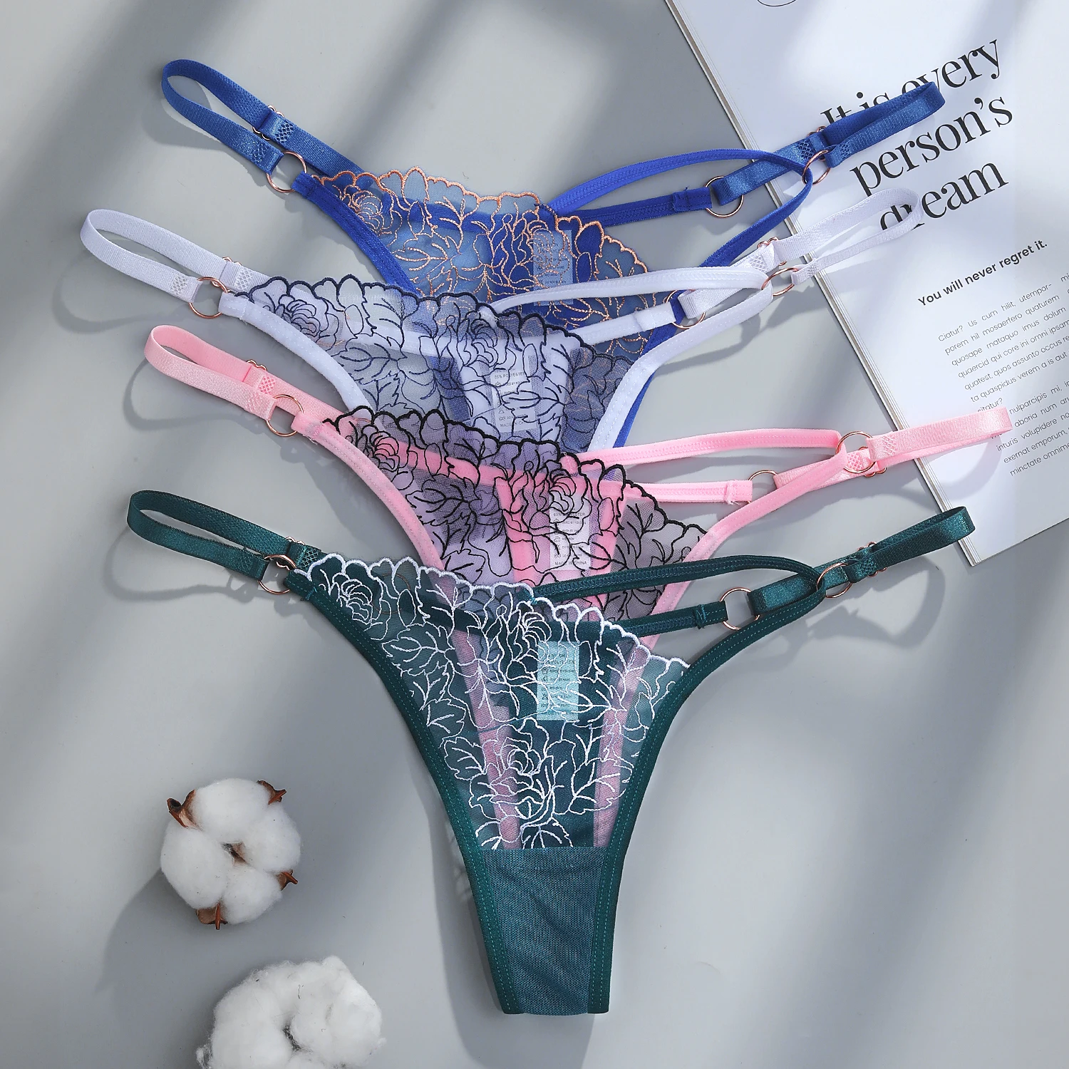 FNIO Women Sexy Hollow Out Panties Low-Waist G String Thong Underwear Female Temptation Embroidery Lingerie Ultra Thin Intimat women panties