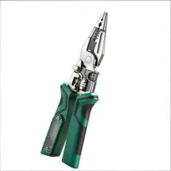 Enhanced Digital Display Wire Stripping and Voltage Testing Pliers (Green)