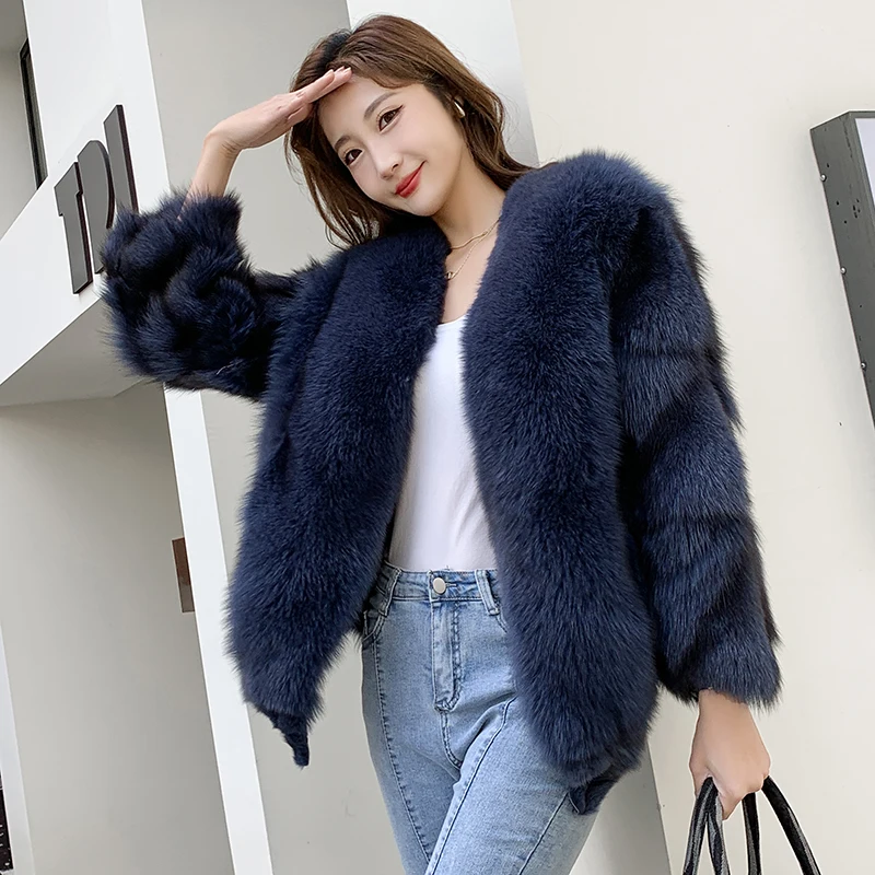 sheller】FOX fur cape coat 新品未使用 タグ付き 即納 2024 Fashion
