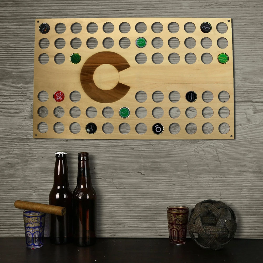 Colorado Beer Cap Map Home Bar Craft Beer Drink Up Beer Cap Trap Hanger Pub Man Caves Groomsman Gifts Tutti Gli Stati Disponibili