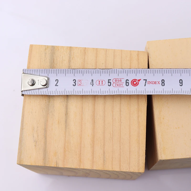 DIY 미완성 사각 나무 큐브 블록, 장 비즈, 2.4 인치 (6cm)60mm
