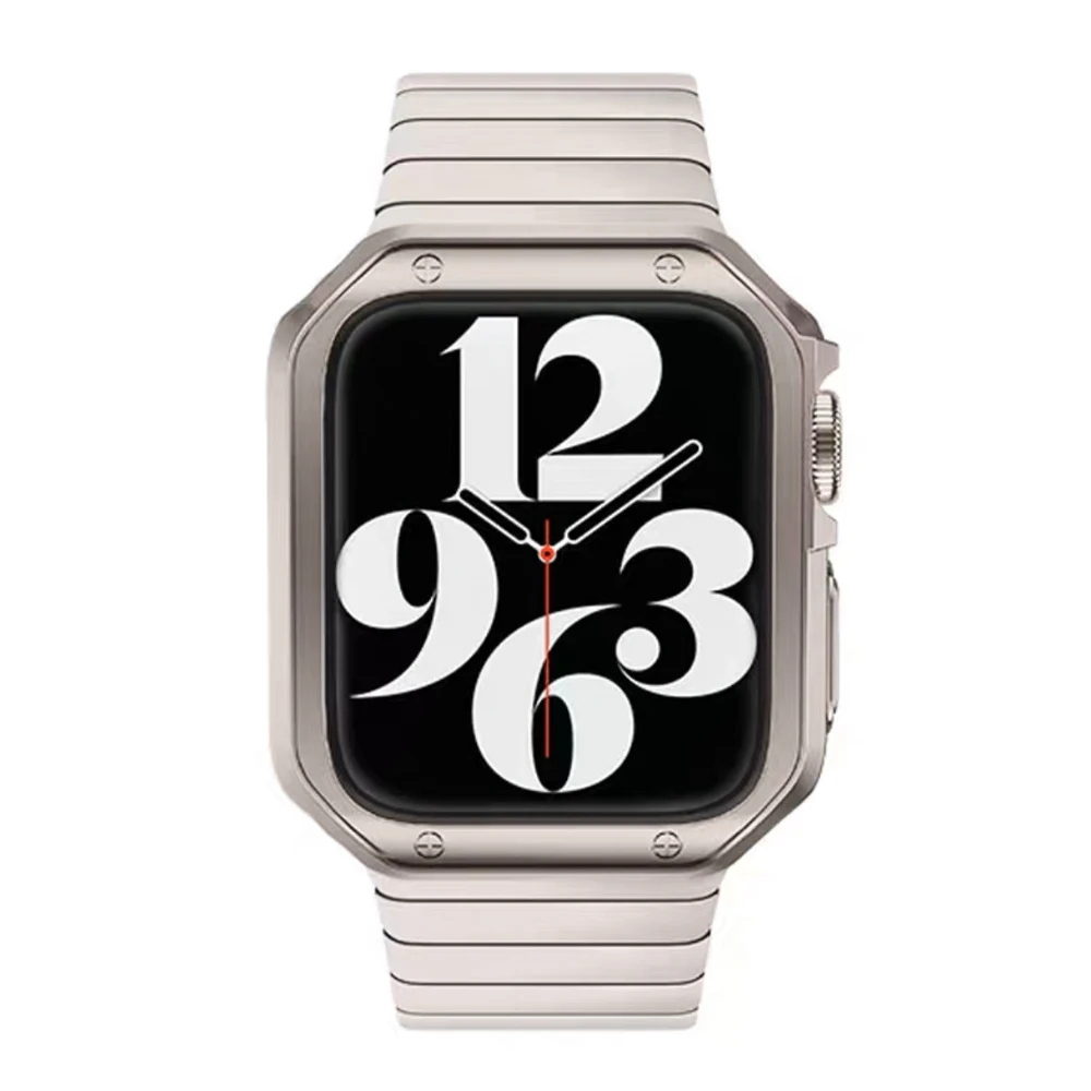 Premium Stainless Steel Watch Band with Protective TPU Cover