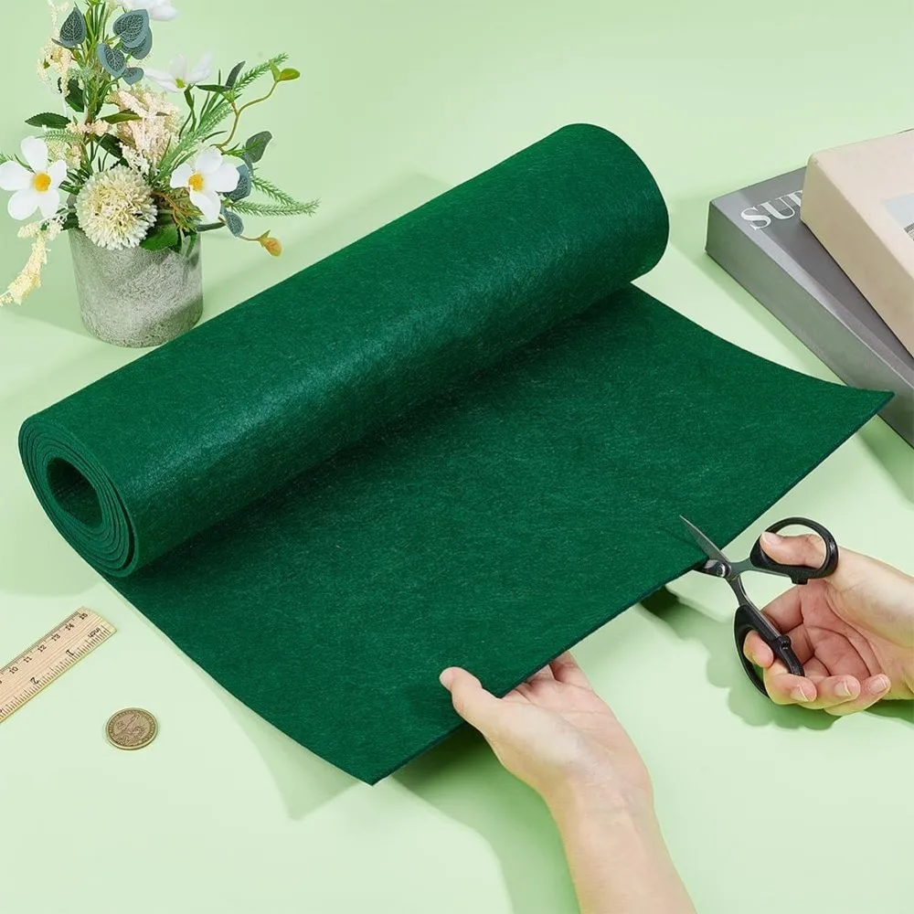 78.7x15.7inch Felt Roll Green Craft Felt Fabric 3mm Thick Nonwoven Roll DIY Arts & Crafts Patchwork Sewing Deocoration