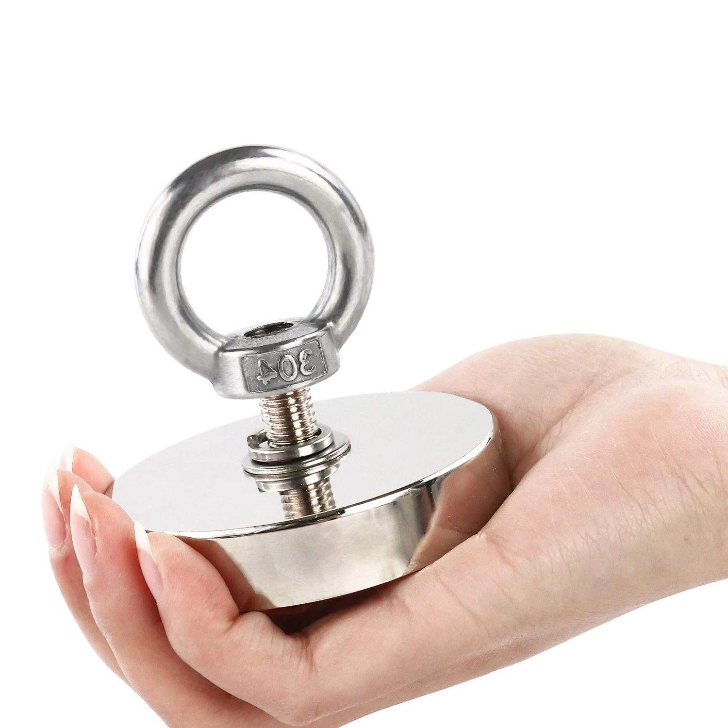 

Super Strong Neodymium Magnets N52 Iman Ima Magnetic Fishing Magneat with Countersunk Hole Eyebolt for Salvage Magnetic Fishing