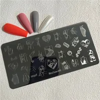 Swimsuit Girl Stamping Plate Stockings Face Nail Plate Lip Nail Stamp Plate Mouteen-046 1