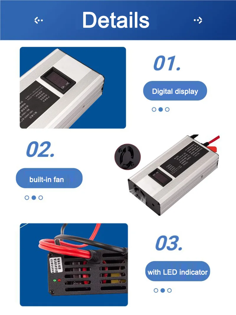 3.2V 3.65V 리튬인산철(LiFePO4) 배터리 충전기 10A 15A 20A 30A 50A 단일 셀 LFP 시리즈 팩 CC CV 고속 충전