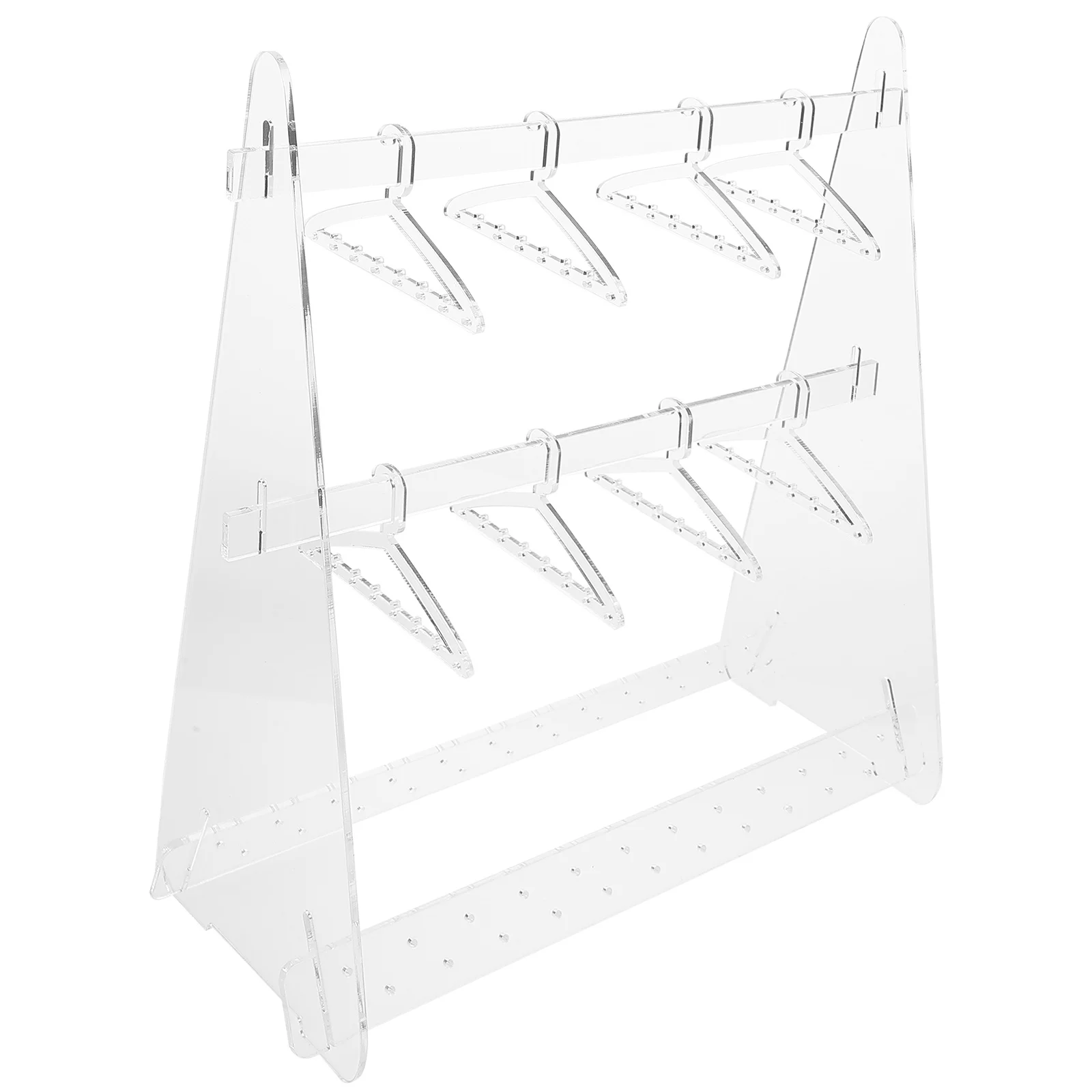 

Transparent Jewelry Stand Necklace Hanging Rack Clothes Hanger Display Shelf Mini Organizer Delicate Acrylic Holder