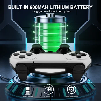 GAMINJA Wireless Controller Dual Vibration Game Joystick Gamepd For PS4 PS3 Console PC Gamepad with 6-axis Gyros 2