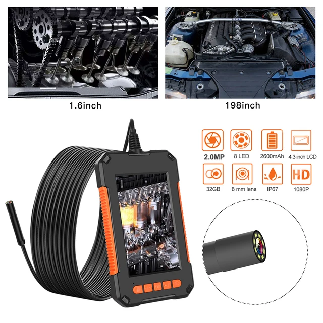 Caméra endoscope étanche IP67, écran LCD 4.3 2